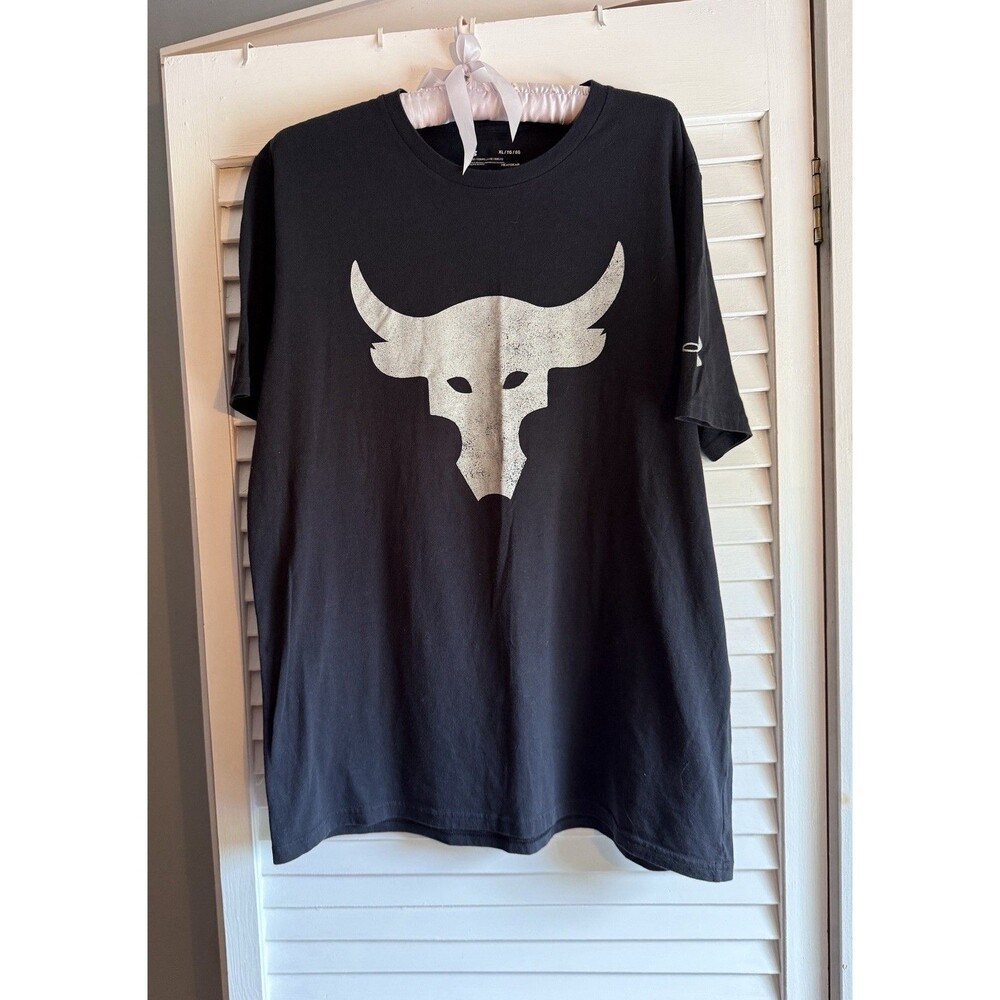 Under Armour Heatgear T Shirt Men’s XL Black Short Sleeve Bull Skull Western